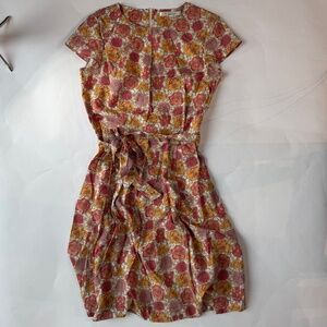 Brooks Brothers floral (pink/yellow/white) cap sleeved dress. Size 2